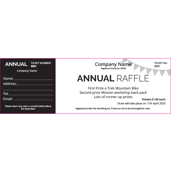 Annual Raffle Ticket 2 (Blk & White)