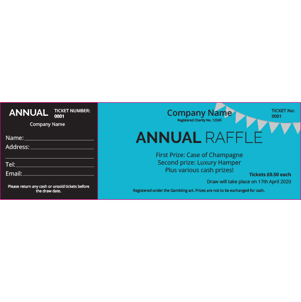 Annual Raffle Ticket 2 (Coloured Paper)