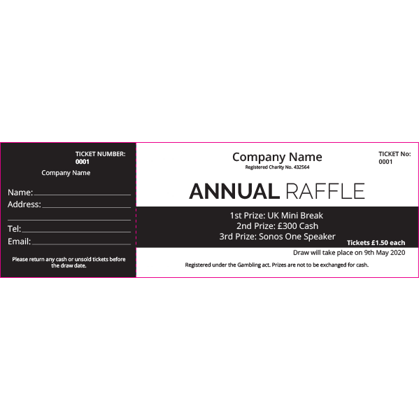 Annual Raffle Ticket (Black & White)