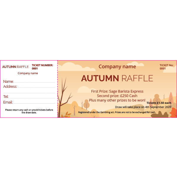 Autumn Raffle Ticket 2 (Colour)