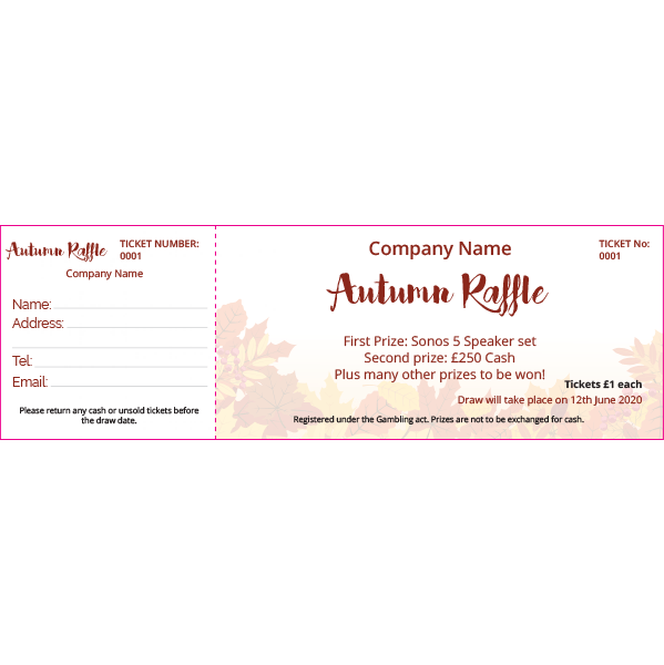 Autumn Raffle Ticket (Colour)