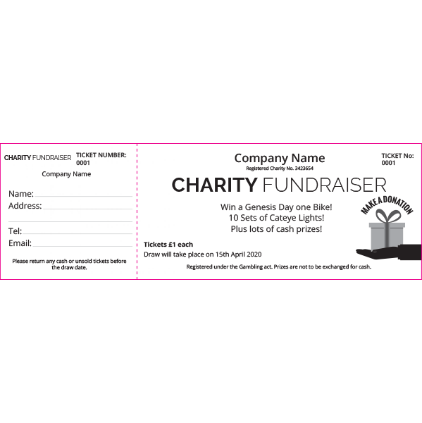 Charity Raffle Ticket (Black & White)