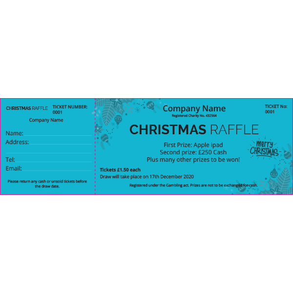 Christmas Ticket (Coloured Paper)