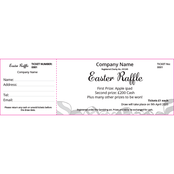 Easter Raffle 2 (Black & White)