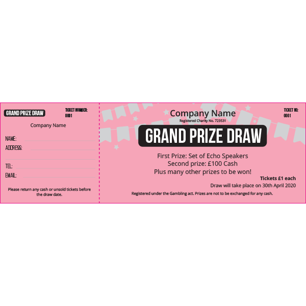 General Raffle Ticket 2 (Coloured Paper)