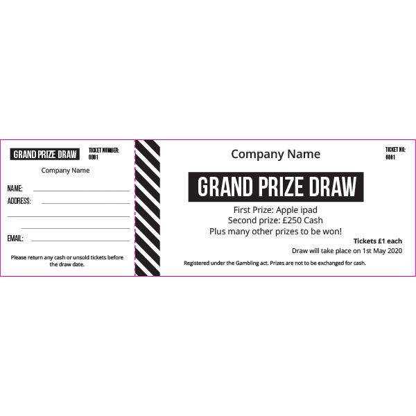 General Raffle Ticket (Blk & White)